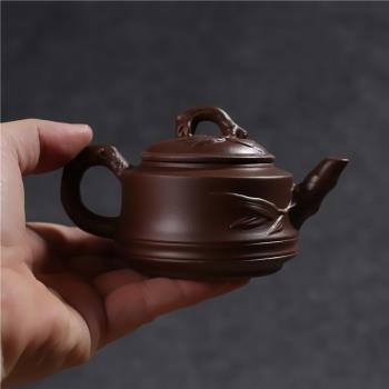 正宗紫砂壺半手工仿名家茶壺朱泥大小號三友壺潮汕功夫茶具家用壺