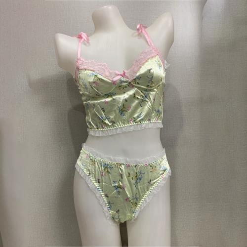 性感內衣女士胸罩無鋼圈外貿歐美風分體套裝2360