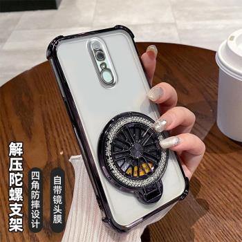 適用oppoa9手機殼OPPOA9X保護套氣囊防摔PCAM10透明矽膠軟殼帶鏡頭膜全包0pp0a9外殼男女陀螺磁吸帶支架新款