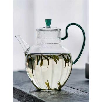 耐高溫玻璃茶壺加厚煮茶器中式泡茶壺家用煮茶綠茶冷泡茶扎眼明火