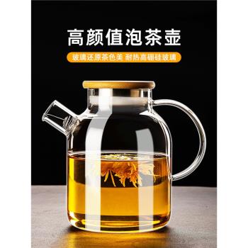 家用耐高溫冷水壺大容量玻璃涼水壺白開水杯客廳裝水扎壺茶壺套裝