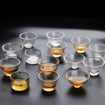 YHJ日式錘紋品茗杯茶盞個人玻璃