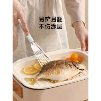 不粘鍋專用矽膠鍋鏟煎魚鏟耐高溫蝴蝶煎鏟漏鏟煎餅牛排煎蛋炒菜鏟