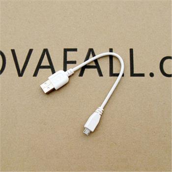 原裝白色短線MicroUsb數據線USB Micro B安卓手機充電線V8