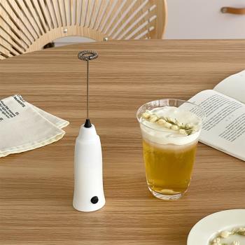 穆尼 打奶泡器咖啡奶泡打發器輕便無線起泡器家用手持電動打蛋器