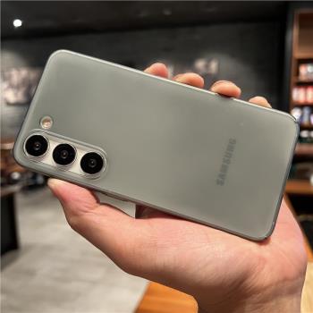 磨砂半透明墨水黑灰色臟臟適用三星S23U手機殼高階超薄Galaxy S24Ultra保護套S23+全包防摔硬殼男女款冷淡風