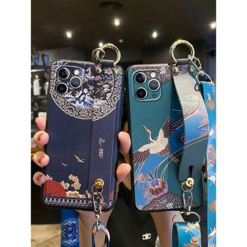 適用蘋果11手機殼如意腕帶iPhone11保護矽膠套果11promax全包11pro防摔十一軟殼i11潮女por男mxa新款ip11網紅