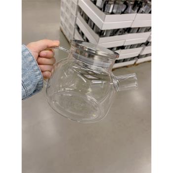 家用高硼矽玻璃茶壺不銹鋼蓋冷水壺耐高溫煮茶壺電陶爐燒水泡茶壺