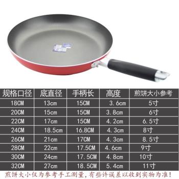 易廚樂平底不粘鍋特富龍不沾煎鍋班戟牛排千層蛋糕烙餅攤餃煎蛋