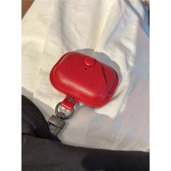 小眾棕色復古皮質耳機套掛件適用蘋果AirPodspro 2保護套2代/3代/AirPods4耳機套耳機保護套無線耳機殼時尚