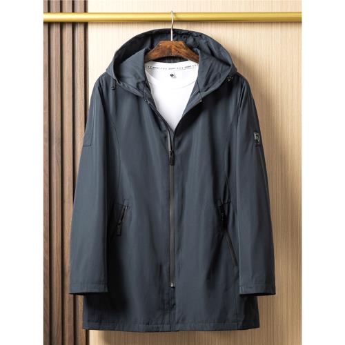 海e柜男裝 撤柜剪標中長款戶外連帽風衣秋季防風防水夾克折扣外套