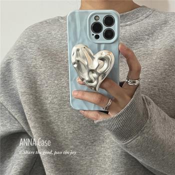 蘋果韓國ins褶皺適用保護套支架