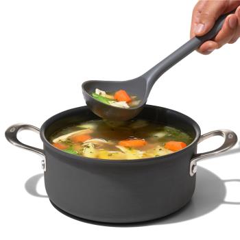 美國OXO耐高溫矽膠勺不粘鍋專用湯勺家用食品級火鍋防燙大號勺子