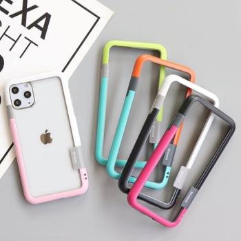 適用蘋果12Pro矽膠邊框13軟殼iPhone11手機殼xsmax撞色XR保護框XS