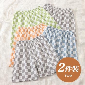 100%全棉兒童睡褲男童夏季薄款小孩寶寶家居褲短褲純棉中大童女孩