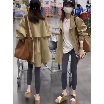 秋季新款時尚氣質ins高階感小個子風衣外套女爆款寬松顯瘦上衣潮