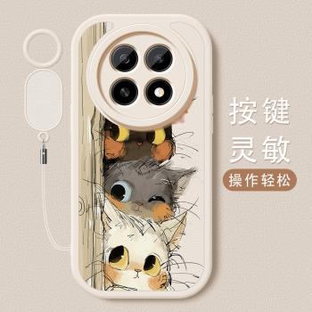 適用oppoa5活力版手機殼a5小羊皮保護套新款卡通貓咪OPPO鏡頭全包防摔矽膠軟殼PKP110掛繩可愛網紅創意女外殼