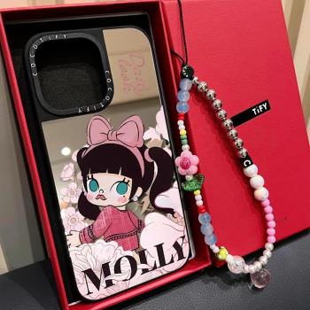 CASE聯名莫莉MOLLY花朵適用蘋果16promax手機殼iphone15pro磁吸MagSafe鏡面14plus甜酷少女13春夏新款12