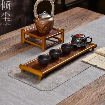 月恆杯架小案幾中式復古茶杯架茶具架茶壺香爐展示架小型茶桌條案