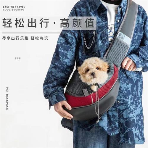 寵物外出單肩斜挎k包貓咪狗狗中小型犬便攜式旅行側背包透氣寵物