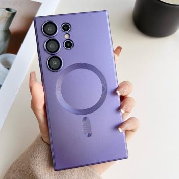 適用三星s21FE磨砂矽膠鏡頭全包手機殼s20FE液態膚感防滑s23FE軟膠TPU保護套s24FE四角防摔Magsafe磁吸無線充