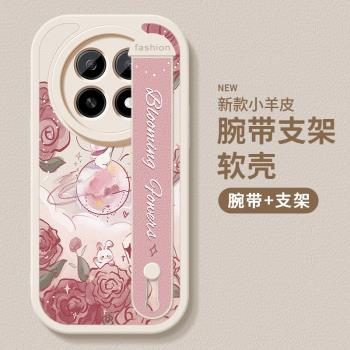 oppoa5手機殼新款oppoa5活力版小羊皮高階玫瑰花兔矽膠軟殼PKQ110鏡頭防摔PKV110保護套腕帶支架超薄女款適用