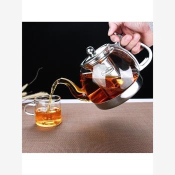 電磁爐煮茶壺專用玻璃茶壺煮茶器加厚耐熱燒水泡茶壺電陶爐單壺