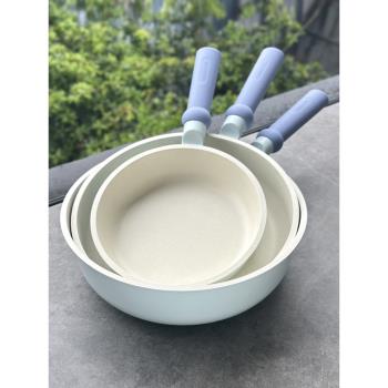品牌煎鍋 源100+ 清倉僅42元 麥飯石不粘煎鍋平底鍋20/24/26/28cm