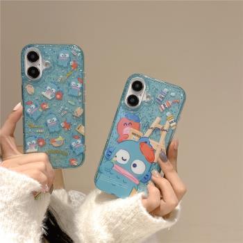 搞怪ins可愛三麗鷗小丑魚漢頓適用蘋果16promax手機殼iPhone14新款15矽膠閃粉16防摔動漫卡通14pro保護套