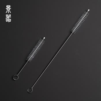 紫砂壺壺嘴刷玻璃茶壺毛刷不銹鋼尼龍細小試管刷吸管刷奶嘴清潔刷