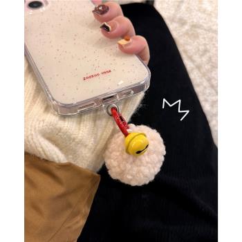 殼屁屁KPP彩色潑墨小波點韓ins適用蘋果15ProMax手機殼iPhone13全包15新款12軟14Promax可愛毛球鈴鐺保護套14