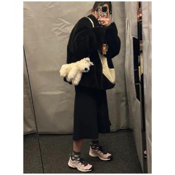西高地包包斜跨揹包女包毛絨狗狗玩偶揹包單肩包可愛小狗包包禮物