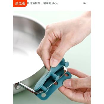 矽膠萬能通用鍋把手炒鍋雙耳鍋湯鍋老式鐵鍋防燙小鍋蓋子手柄配件