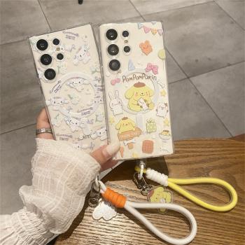 可愛卡通玉桂狗適用三星S25Ultra手機殼S24+磁吸保護套S23Ultra透明防摔殼S23+矽膠軟殼S22Ultra創意個性女款