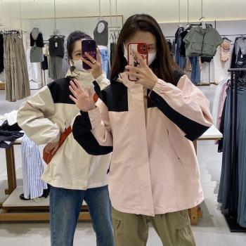 沖鋒衣女春夏季戶外郊遊三合一可拆卸防風防水登山服外套男