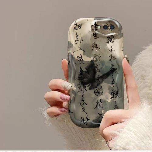 適用于OPPOA5手機殼水滴款硅膠全包防摔A3S書法蝴蝶小清新ins風女款保護套