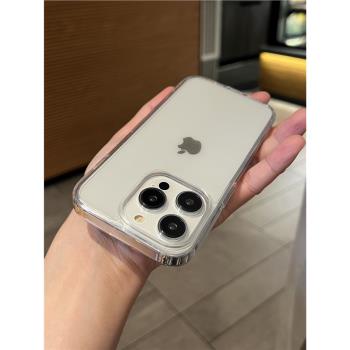 佳子秀高畫質亞克力適用蘋果16pro手機殼15pro簡約iphone13保護套12透明14promax全包邊13pro白色11加厚xs百搭