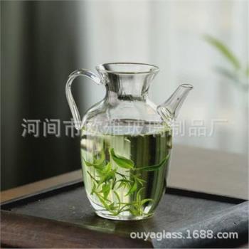 手工仿宋玻璃茶壺日式執壺耐熱玻璃帶過濾網酒壺泡茶壺燒水壺小號