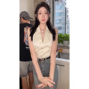 氣質名媛高階小香風套裝褲輕奢女裝高級感小洋裝醋酸上衣兩件套夏