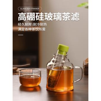 茶濾高硼矽玻璃茶漏懶人泡茶器茶水分離創意茶具茶葉過濾器創意