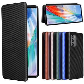 適用於LG Wing 5G 2020 手機殼LGWing 5G碳纖維翻蓋式皮套潮