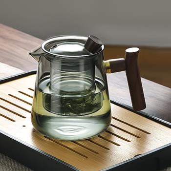 2025新款高硼矽玻璃茶壺加厚耐高溫茶水分離泡茶壺家用待客泡茶壺