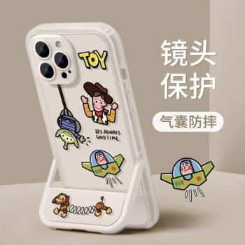 玩具彈簧狗適用三星s22ultra手機殼矽膠s21+可愛s20fe治癒萌寵note20折疊支架s10防摔a54a53經典a52a73全包萌