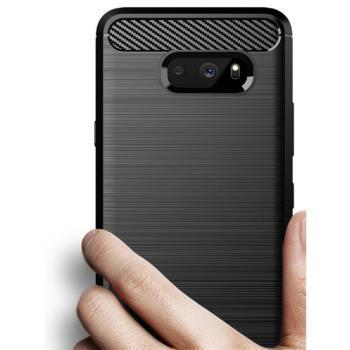 LG V50 ThinQ 5G|LM-V500N/VEM碳纖維拉絲軟矽膠防摔手機殼保護套
