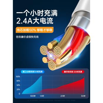 適用iphone充電線14快充13蘋果數據線usb手機12promax器八短加長ipad閃充11平板8p/2米x七7plus品xr旗艦店6S