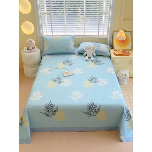 復古原棉加厚老粗布春夏天床罩單笠床包枕套四季100純棉爽膚床品