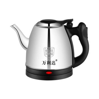 萬利達電熱水壺家用長嘴燒水壺煮茶壺不銹鋼電壺電茶壺燒水壺小型