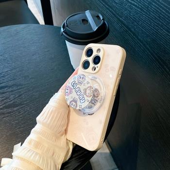 蘋果16promax手機殼拉布布labubu新款iphone15plus高階感11磁吸玻璃14氣囊支架13適用12無線充電Magsafe防摔