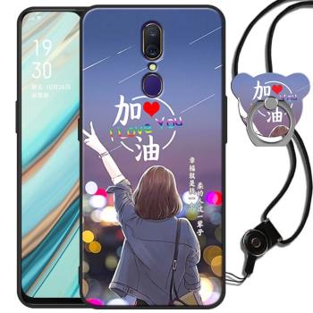 OPPOA9機殼女款OPPOA9X情侶卡通opp0a9可愛網紅PCAM10矽膠磨砂A9外殼A9X全包邊0pp0A9軟防摔套PCEM00男個性潮
