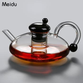 茶壺泡茶家用全玻璃茶壺套裝中式燜煮過濾茶水分離2024新款茶具